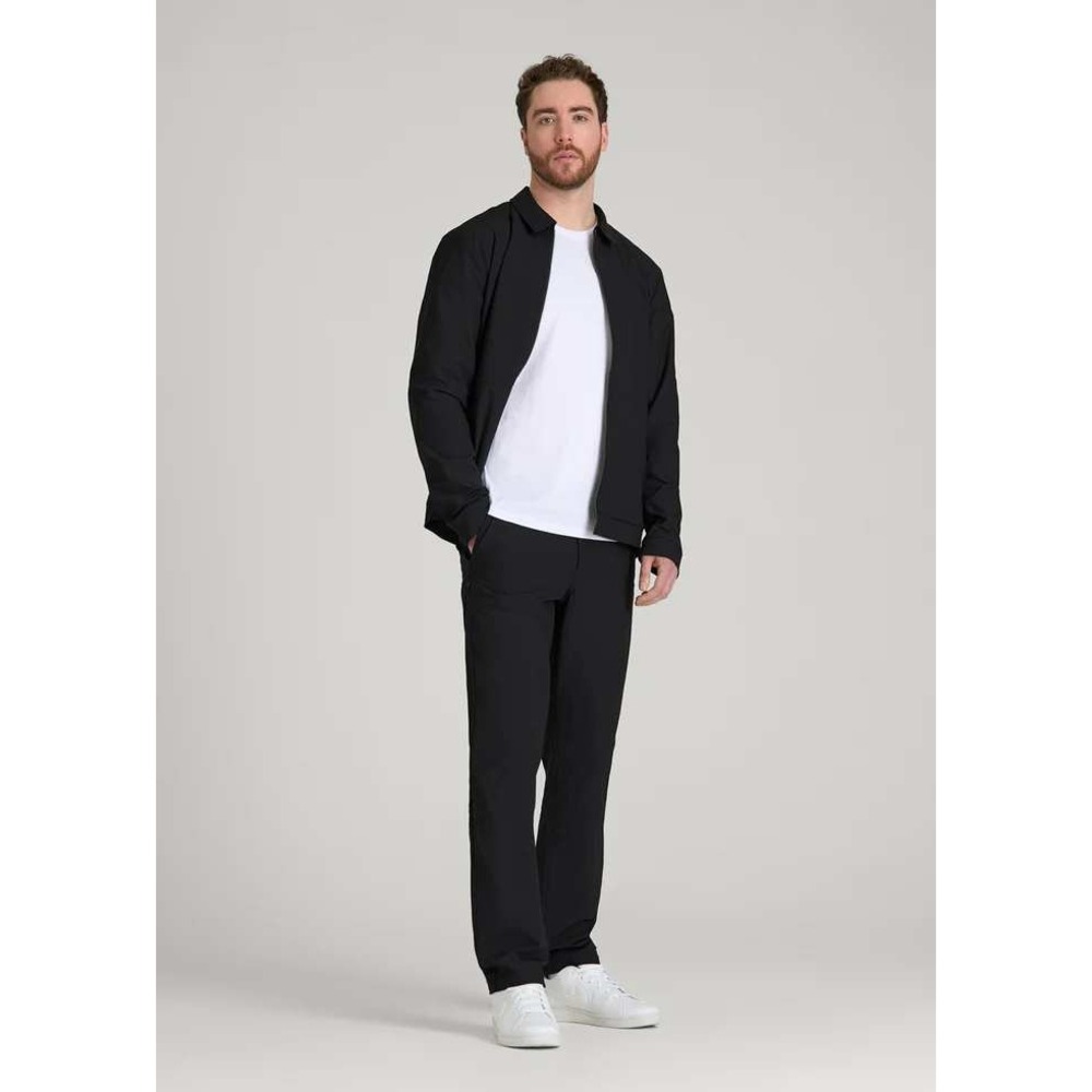 American Tall Black Travel Pants; 34x36 Nylon Spandex Stretch Lightweight
